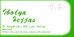 ibolya hejjas business card